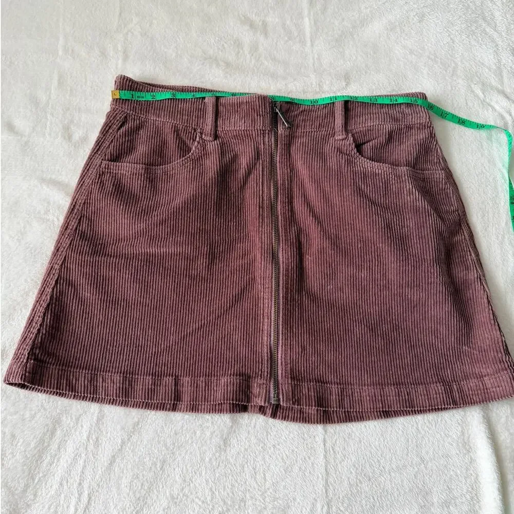 American Eagle NWT Size 10 High Rise Corduroy Zip Front Mini Skirt